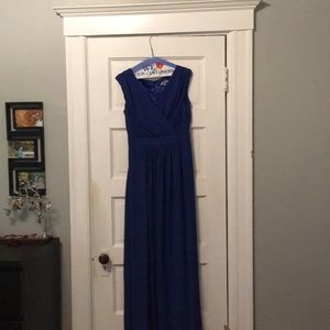 Aria size 4 maxi royal blue chiffon dress